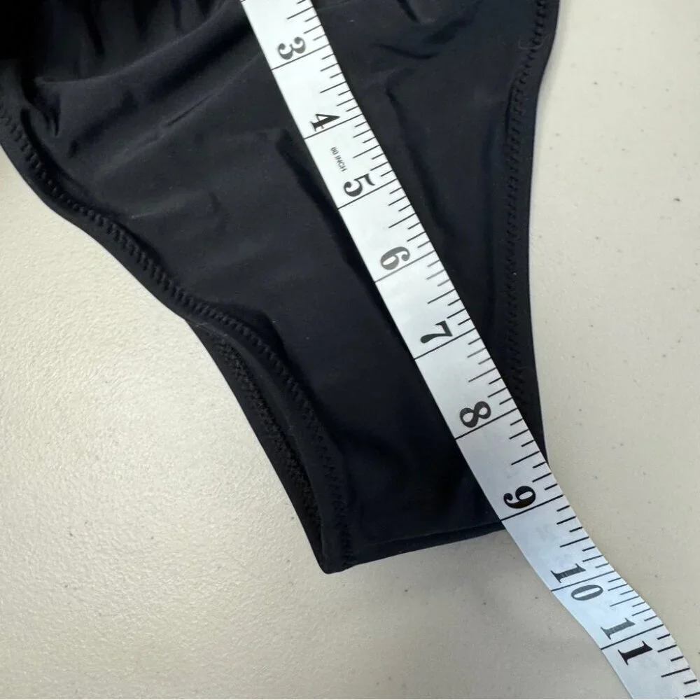 Y2K Strawberry Milk Mob Kids Black Bikini Bottom with White Ties Size XL Summer